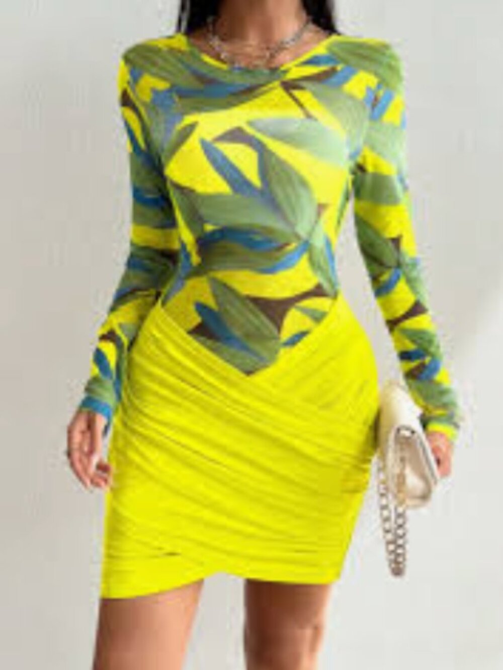 *SHEIN Ruched Crisscross Dress